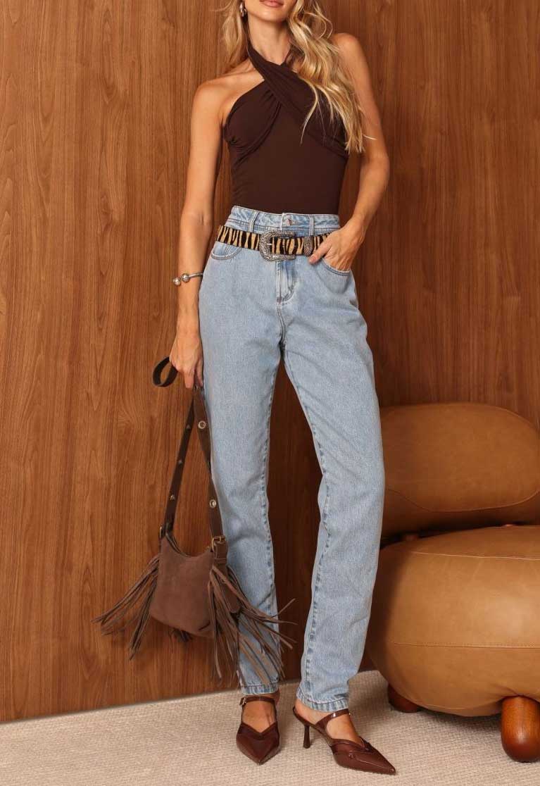 Calça Feminina ALCANCE ref. JEANS MOM - VintedoisK