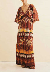 VESTIDO LONGO BABADO 102823 CACAY