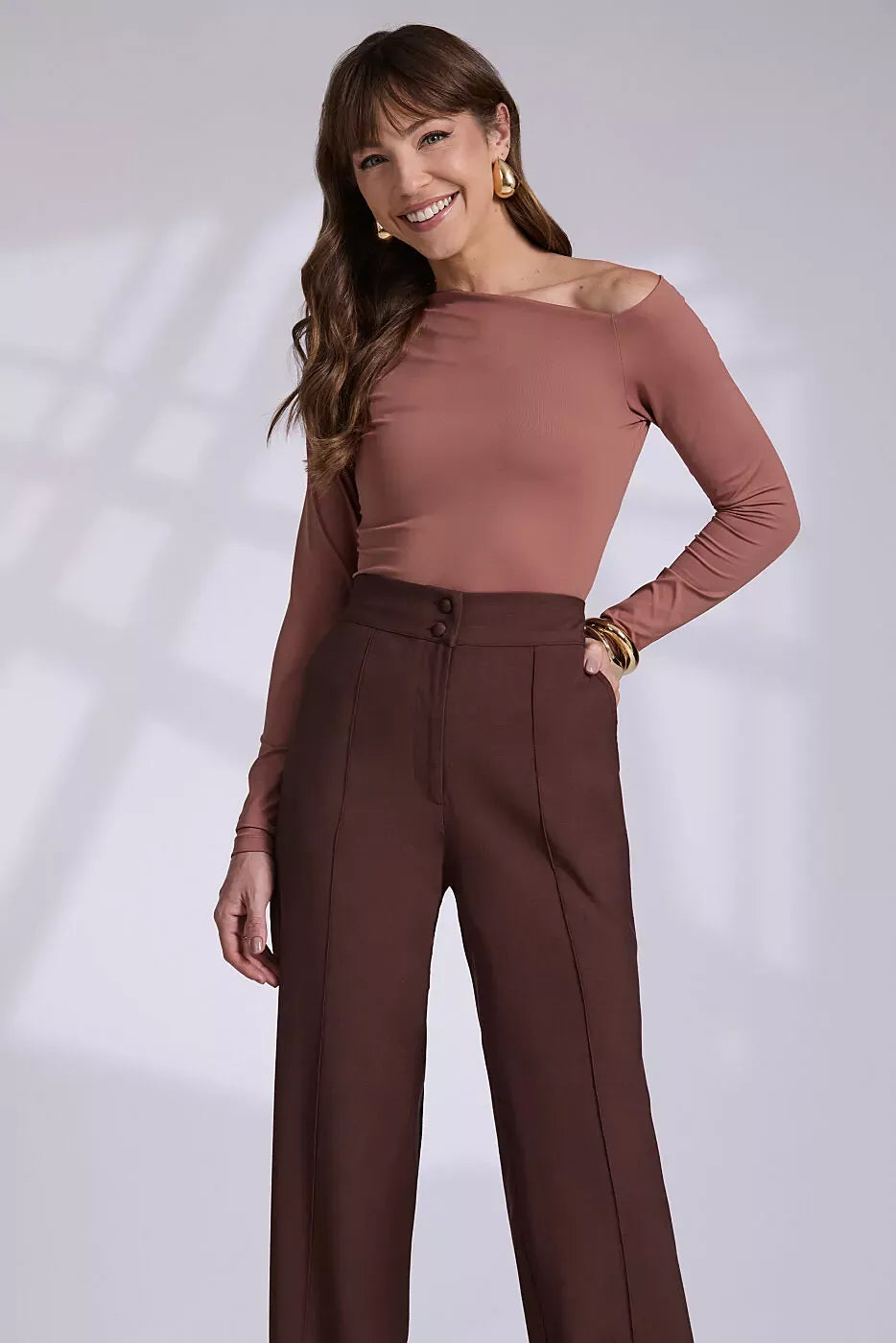 CALÇA BOTÕES FRONTAIS C1392 COQUETA Imagem secundária do produto
