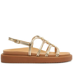 SANDÁLIA PAPETE PINGENTE METÁLICO DOURADA C 30741 0005 0004 ANACAPRI