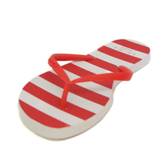 CHINELO DE DEDO VERMELHO E BRANCO LISTRAS Z 19026 0096 0007 BRIZZA