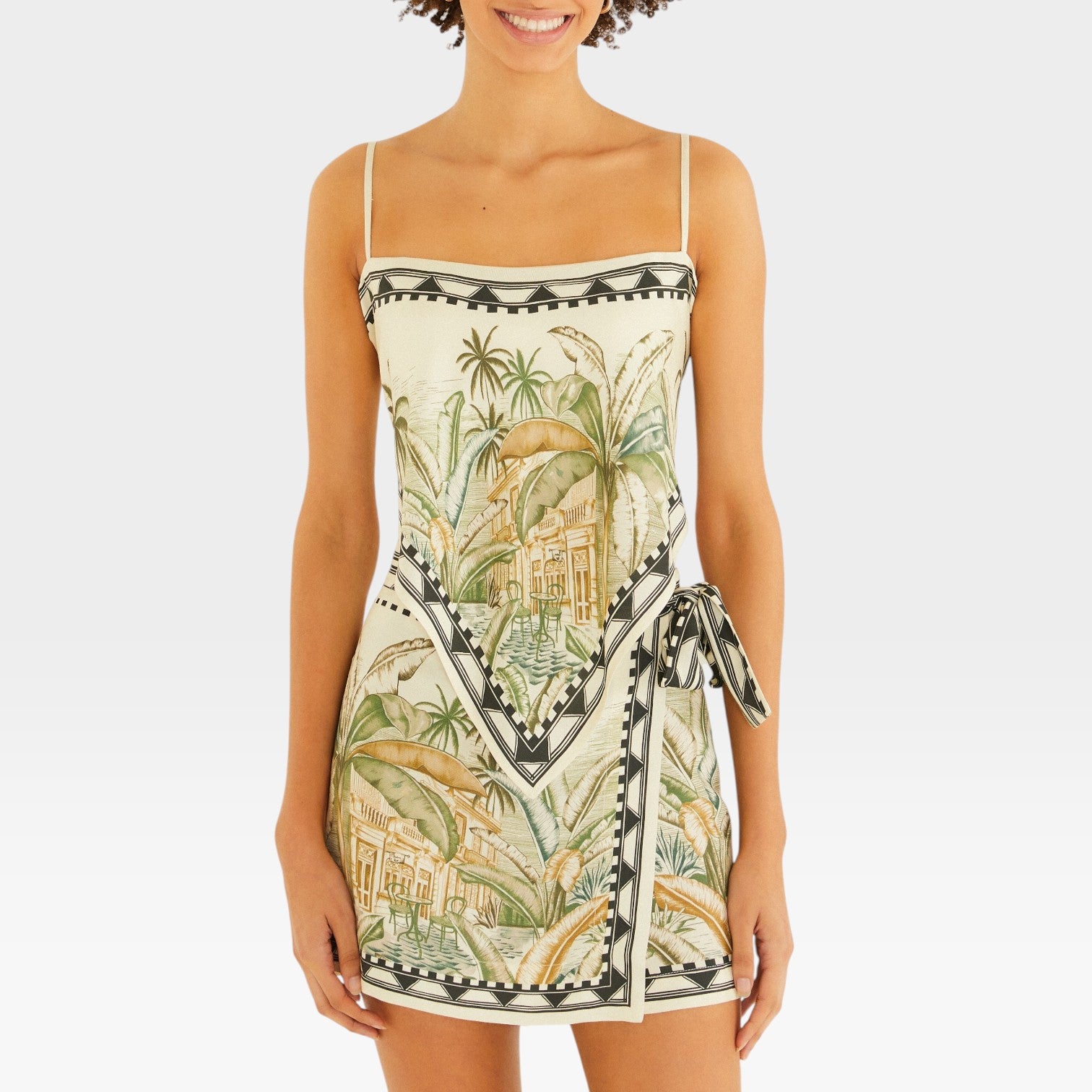 Blusa regata Teresa com detalhe lenço Farm Rio, vista costas