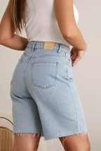 Bermuda jeans Jorts Clara 7613 Alcance look completo, feminino denim