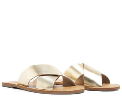 RASTEIRA TIRAS CRUZADAS COURO DOURADA C 30014 0004 0003 ANACAPRI