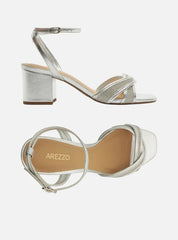 SANDÁLIA PRATA SALTO BLOCO STRASS ENLACE A 11551 0072 0001 AREZZO