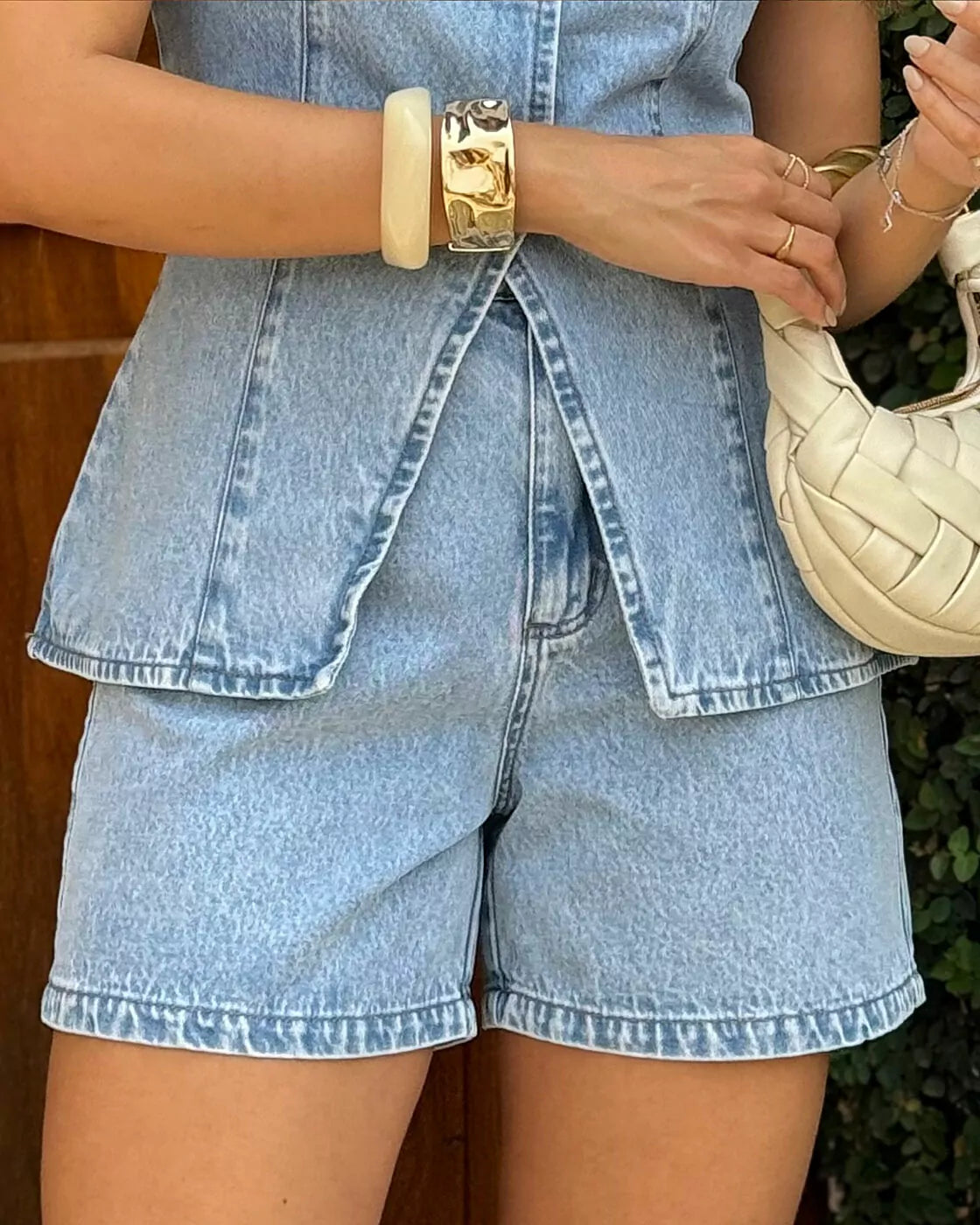 SHORTS JEANS NEW MOM CLARO 8499 ALCANCE Imagem secundária do produto