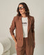 Blazer risca de giz B8671 Coqueta feminino, frente