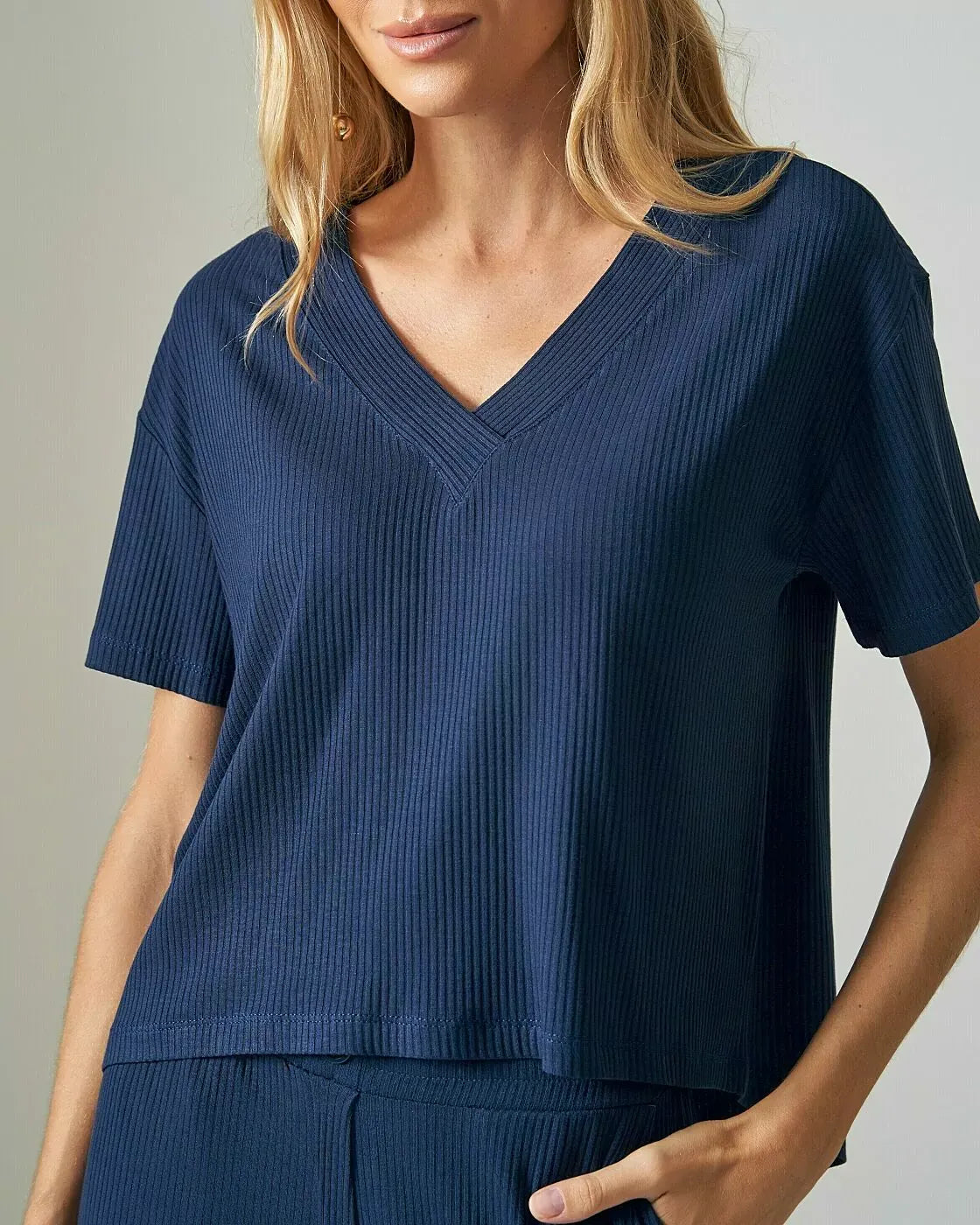 CONJUNTO CALÇA E BLUSA CANELADO C1350 COQUETA Imagem secundária do produto
