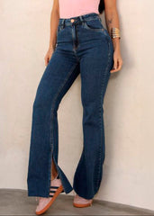 CALÇA JEANS FLARE ABERTURA FEM00114 REVANCHE