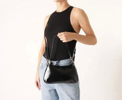 BOLSA TIRACOLO LISA MEDIA PRETA C 50030 0165 0001 ANACAPRI