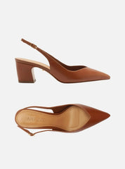 SANDÁLIA SALTO BLOCO MARROM SLINGBACK A 13757 0001 0008 AREZZO