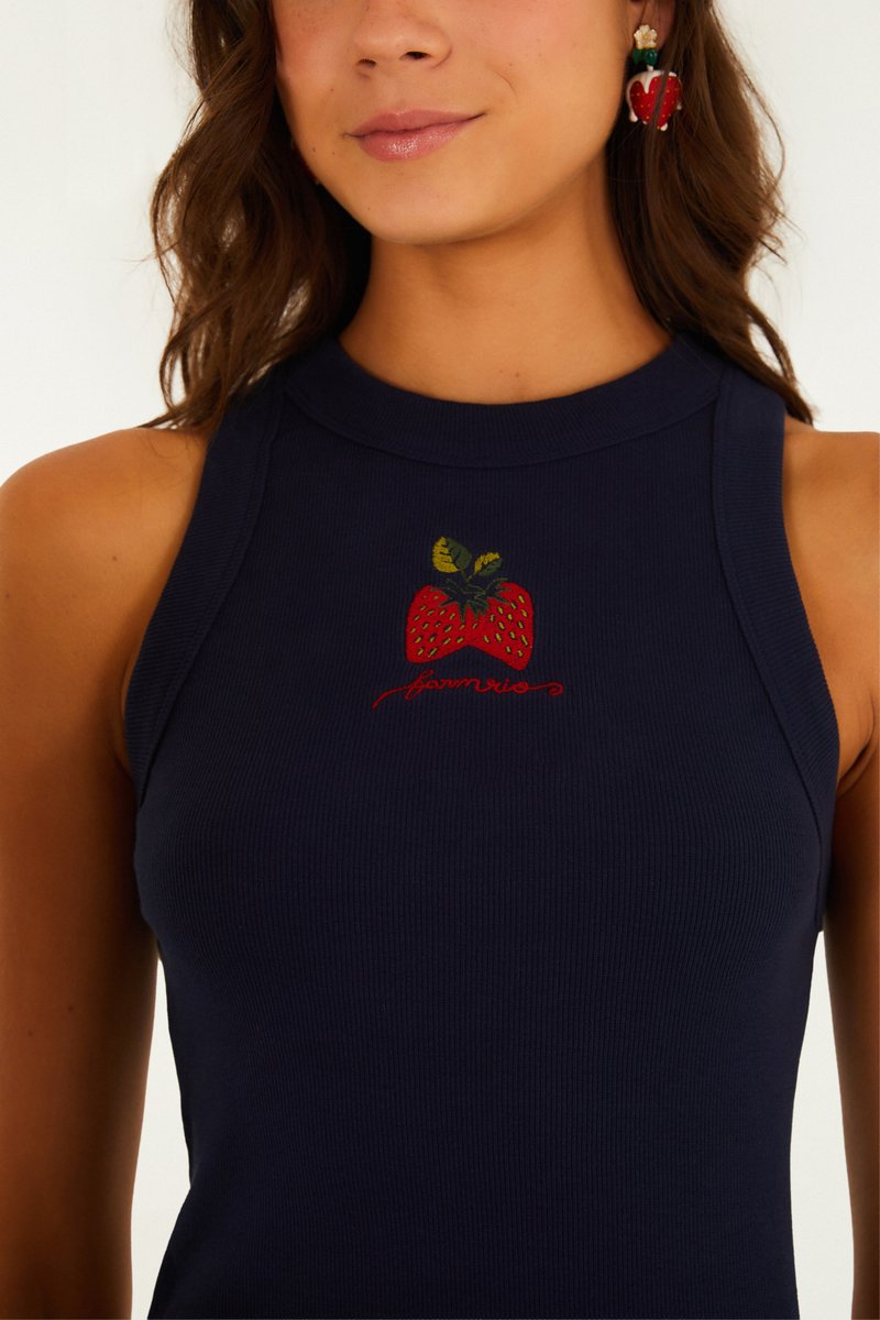 Blusa Feminina Farm rio ref. BLUSA REGATA - VintedoisK