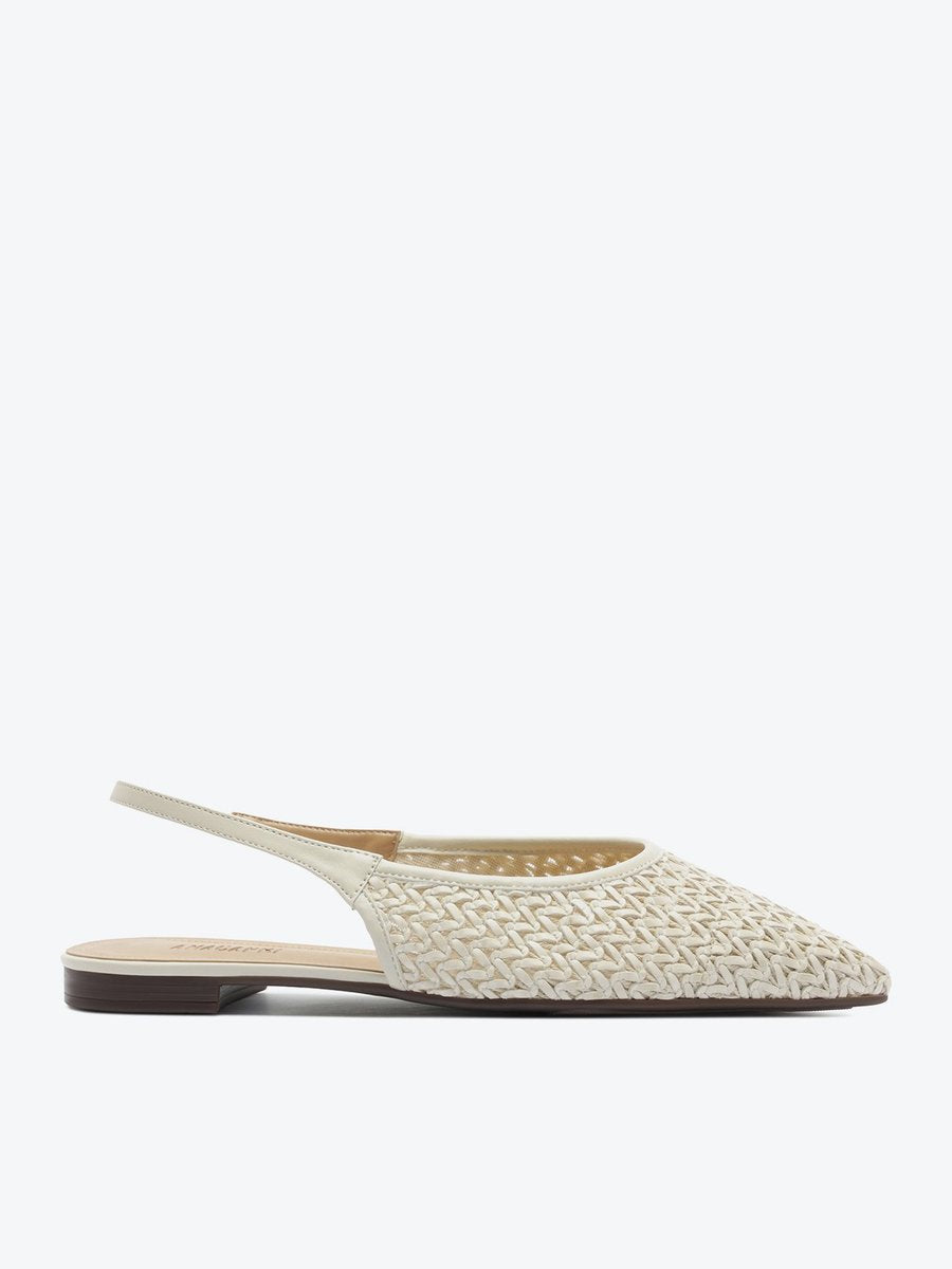 SAPATILHA SLINGBACK TRESSÊ BICO FINO BRANCA C 30029 0410 0003 ANACAPRI Imagem secundária do produto