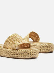 PAPETE PALHA FLATFORM BEGE A 13945 0005 0001 AREZZO