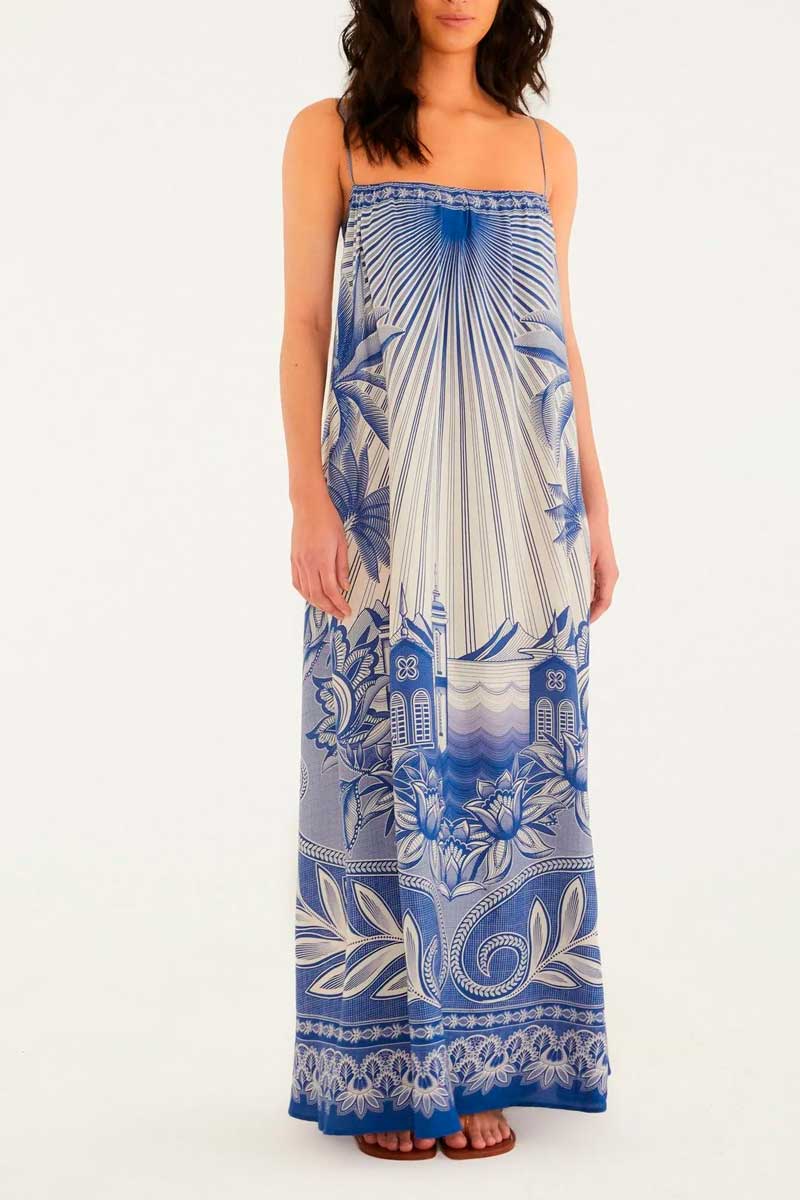 VESTIDO LONGO AFETO TROPICAL 345231 FARM RIO