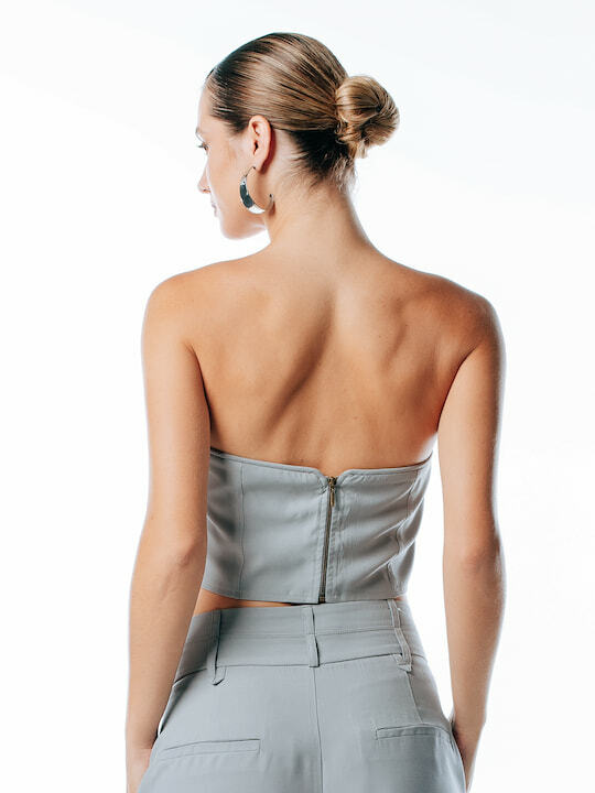 Close do tecido e detalhes corselet Berlim 3731021 Skenn