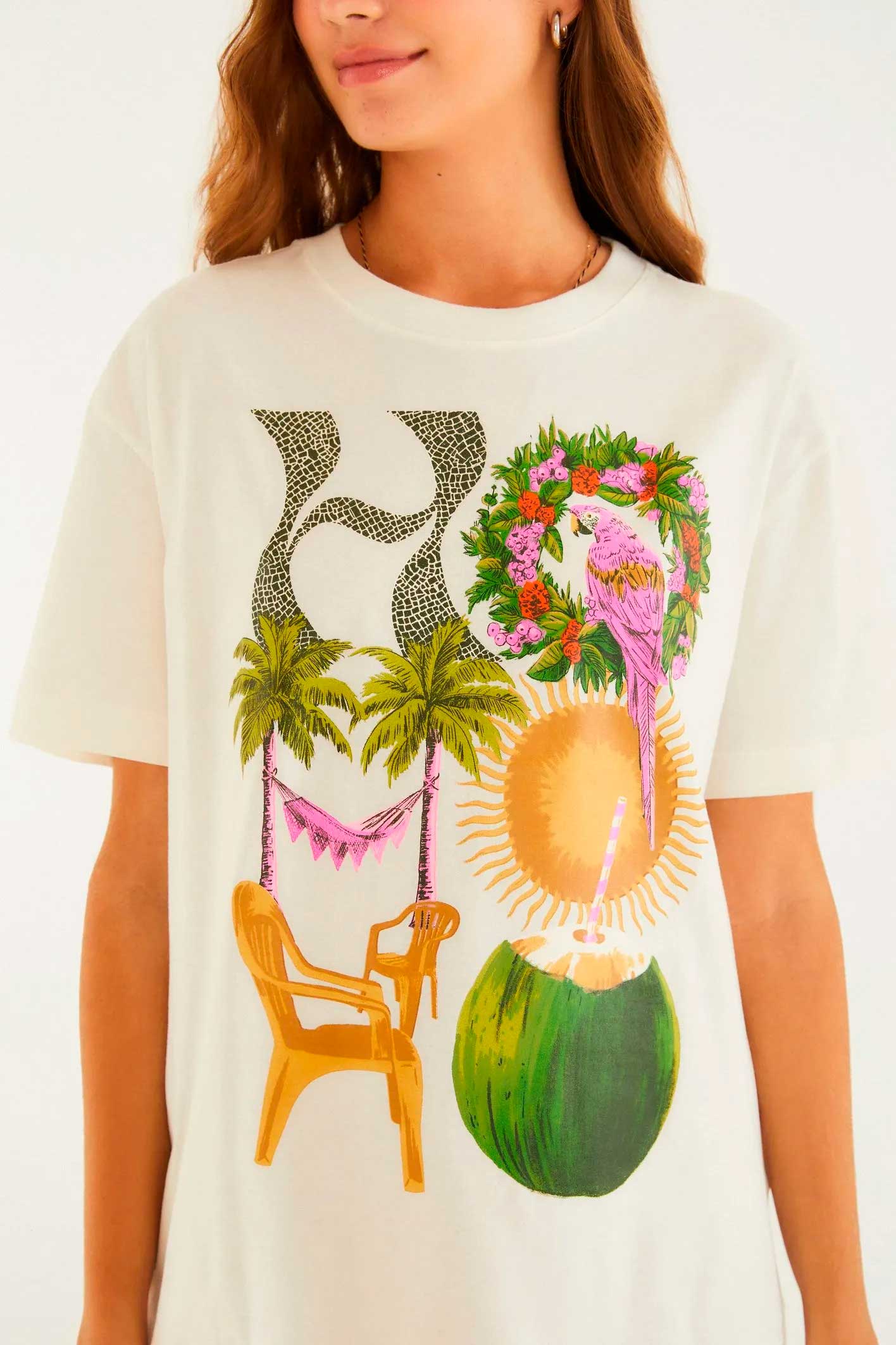 BLUSA T-SHIRT MEDIA HOHOHO 357252 FARM RIO Imagem secundária do produto