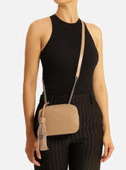 BOLSA TIRACOLO BEGE CROCO PEQUENA BARBICACHO A 58100 0588 0014 AREZZO