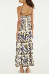 VESTIDO LONGO JARDIM CHINTZ LENÇO 343126 FARM RIO