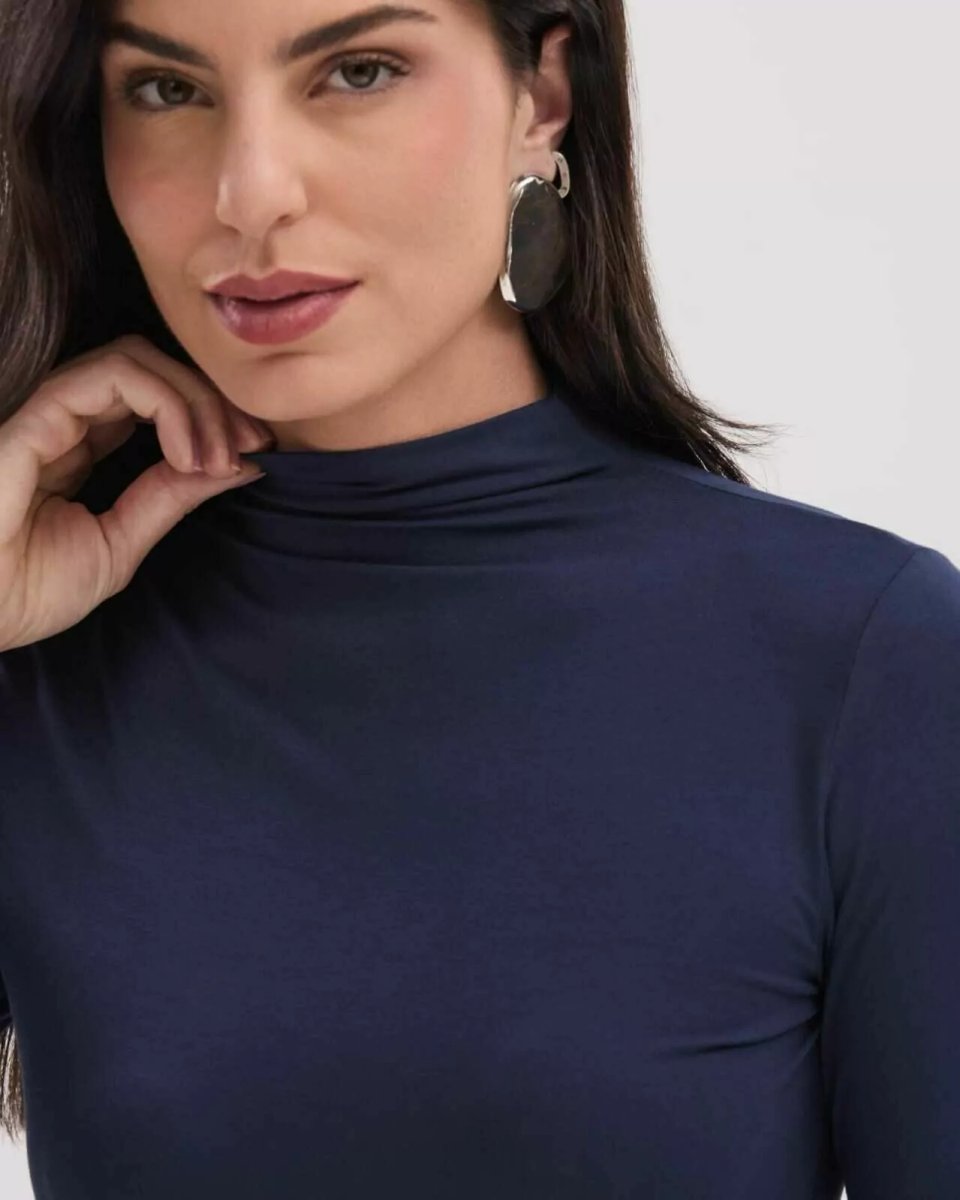 BLUSA ML GOLA ALTA B6453B COQUETA Imagem secundária do produto