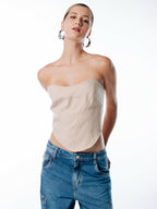 Blusa corselete Berlim Skenn em ângulo lateral, ajuste feminino