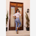 CALÇA JEANS MOM BARRA NORMAL 201007C REVANCHE