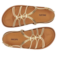 SANDÁLIA PAPETE PINGENTE METÁLICO DOURADA C 30741 0005 0004 ANACAPRI