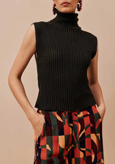 BLUSA CANELADA GOLA ALTA TRICOT 104460 CACAY