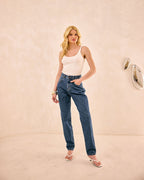 Calça Feminina ALCANCE ref. JEANS MOM - VintedoisK