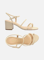 Sandália Feminina AREZZO ref. OFF-WHITE SALTO - VintedoisK