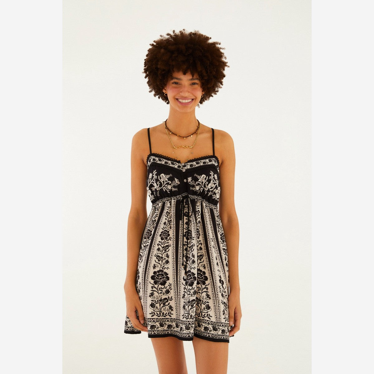 VESTIDO CURTO FLORAL DELICADO 366722 FARM RIO