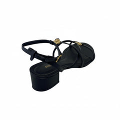 SANDÁLIA PRETA SALTO BLOCO TIRAS PINGENTE A 03199 0273 0004 AREZZO