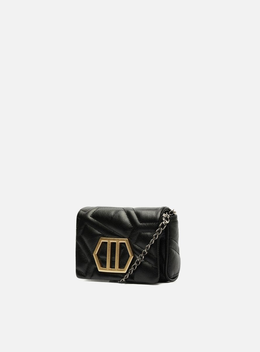 BOLSA TIRACOLO PRETA COURO EMMA PEQUENA A 50018 0589 0037 AREZZO Imagem secundária do produto