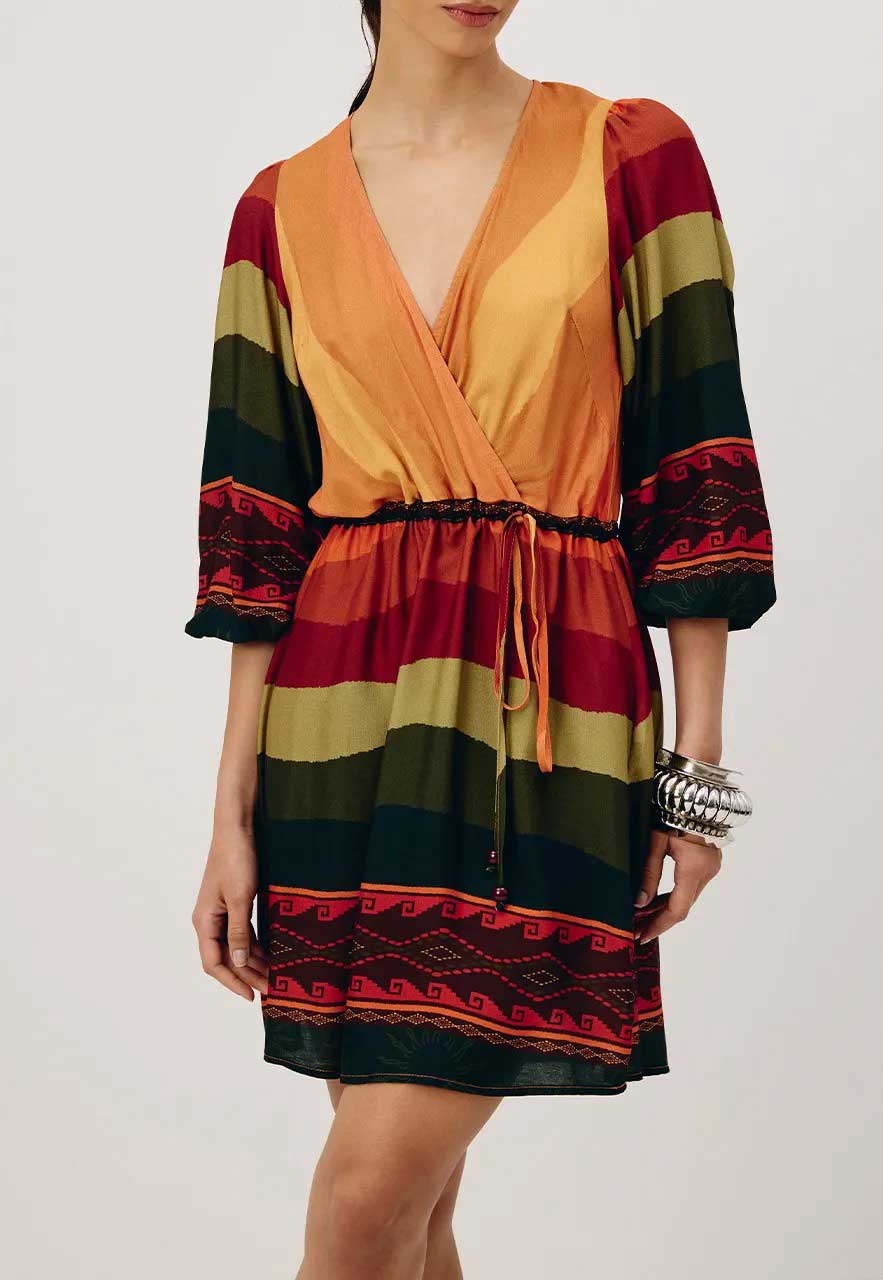 VESTIDO CURTO DETALHE AMARRAÇÃO 104849 CACAY