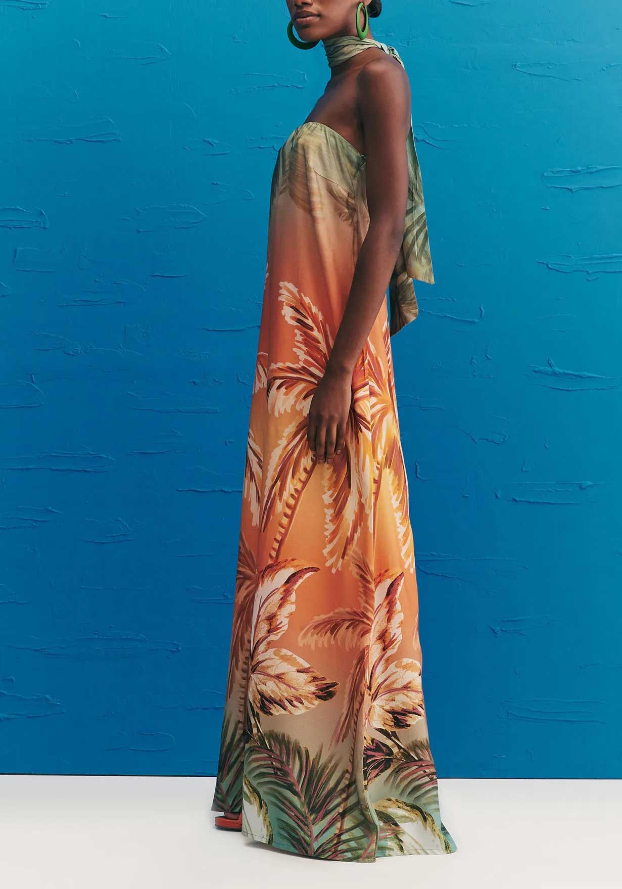 VESTIDO LONGO RETO GOLINHA 102772 CACAY Imagem secundária do produto