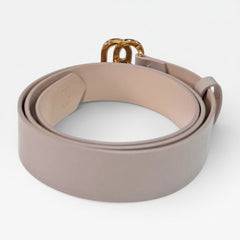 CINTO EMBLEM COURO BEGE  S 43001 0002 0084 SCHUTZ