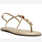 SANDÁLIA RASTEIRA SLIM PEDRARIAS DOURADA C 30294 0051 0005 ANACAPRI