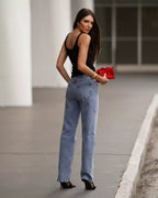 Calça Feminina Alcance ref. JEANS RETA - VintedoisK