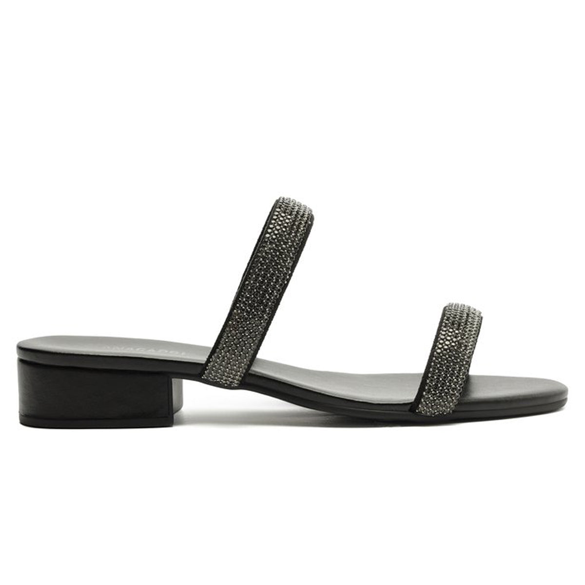 SANDÁLIA MULE GLAM MANTA PRETA C 30114 0087 0009 ANACAPRI Imagem principal do produto