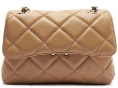 BOLSA TIRACOLO BEGE COURO MIZZ MÉDIA A 50023 0531 0115 AREZZO