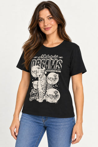 Preto | Blusa T-Shirt Midnight Dreams Dolcemme — lado