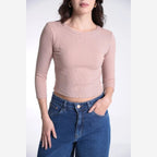 BLUSA CANELADA MANGA 3/4 BLFEM00232 REVANCHE