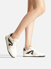 TÊNIS BRANCO MULTIMATERIAL PRETO SOLADO EMBORRACHADO A 12804 0050 0003 AREZZO