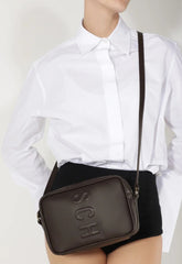 BOLSA TIRACOLO PEQUENA TASSY MARROM ESCURA S 50015 0392 0061 SCHUTZ