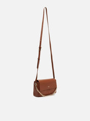 BOLSA TIRACOLO MARROM PEQUENA CORRENTE METAL A 57100 2339 0006 AREZZO