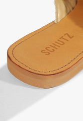 SANDÁLIA RASTEIRA DE X SCHUTZ LOGO TRICÔ OFF S 20889 0119 0001 SCHUTZ