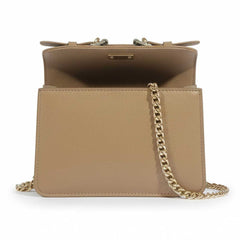 BOLSA TIRACOLO COURO DETALHE CINTO BEGE S 50021 0015 0003 SCHUTZ