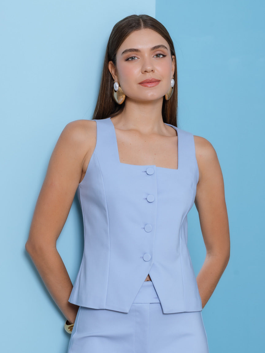 Blusa colete alfaiataria 403188 Skenn feminina vista frontal Imagem principal do produto