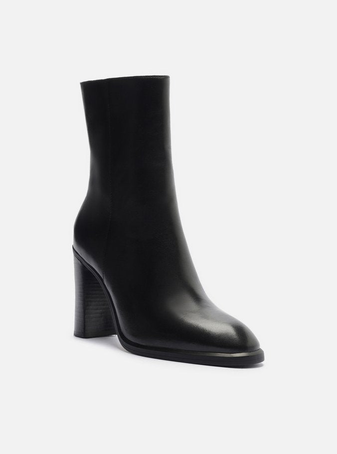 BOTA PRETA COURO SALTO ALTO CANO MÉDIO BÁSICA A 13710 0004 0001 AREZZO Imagem secundária do produto
