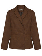Blazer alfaiataria transpassado preto costas feminino Skenn
